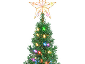 christmas tree 6 feet with multicolor lights Model 3D