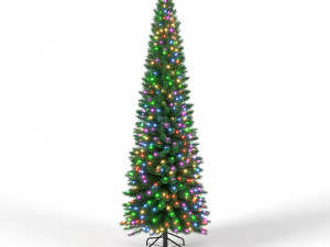 christmas tree 6 feet with multicolor lights Model 3D