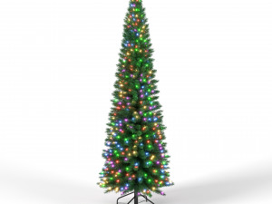 christmas tree 6 feet with multicolor lights Model 3D