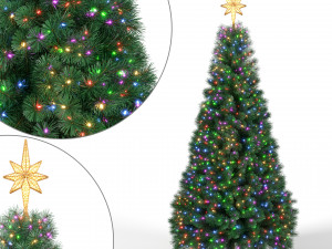 christmas tree 9 feet with multicolor lights 3D 모델