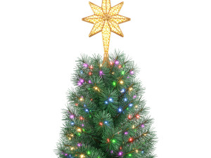 christmas tree 9 feet with multicolor lights Modelo 3D