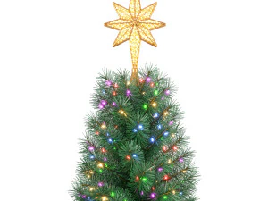 christmas tree 9 feet with multicolor lights 3D Model