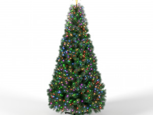 christmas tree 9 feet with multicolor lights Modelo 3D