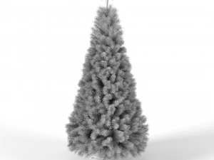 christmas tree 9 feet with multicolor lights 3D Model