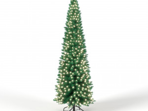 christmas tree 6 feet with lights 3D Modell