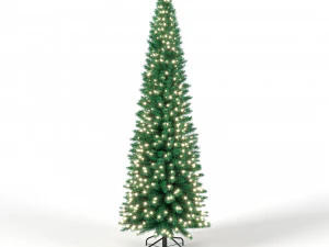 christmas tree 6 feet with lights 3D Model