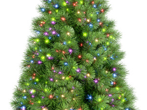 christmas tree with multicolor lights set 1 Model 3D