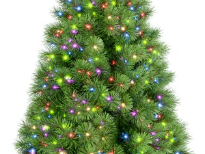 christmas tree with multicolor lights set 1 3D Model