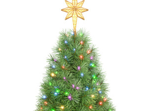 christmas tree with multicolor lights set 1 Model 3D
