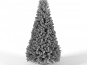christmas tree with multicolor lights set 1 3D Model