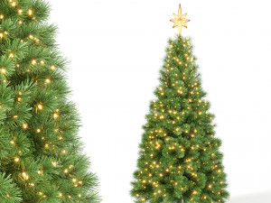 christmas tree with animated lights - 7 feet 3D 모델