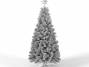 christmas tree with animated lights - 7 feet Model 3D
