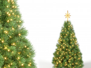 christmas tree with lightsanimated - 5 feet 3D Model
