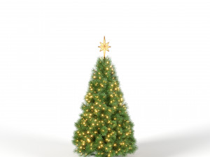 christmas tree with lightsanimated - 5 feet 3D-Modell