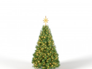 christmas tree with lightsanimated - 5 feet 3D-Modell