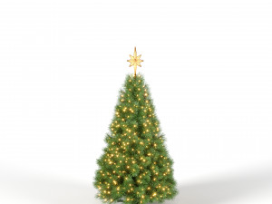 christmas tree with lightsanimated - 5 feet 3D-Modell