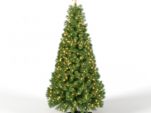 christmas tree with animated lights - 9 feet 3D 모델