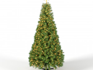christmas tree with animated lights - 9 feet 3D 모델