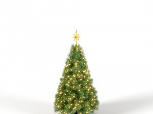 christmas tree with animated lights - set 1 3D 模型