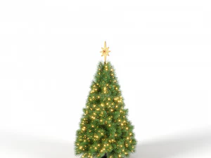 christmas tree with animated lights - set 1 3D Model