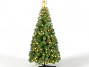 christmas tree with animated lights - set 1 3D 模型
