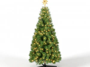 christmas tree with animated lights - set 1 3D Model