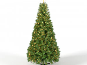 christmas tree with animated lights - set 1 3D Model