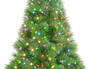 christmas tree with multicolor animated lights - 5 feet 3D मॉडल