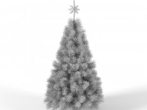 albero di natale con luci animate multicolori - 5 piedi Modello 3D