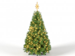 christmas tree with animated lights - set 2 3D 모델