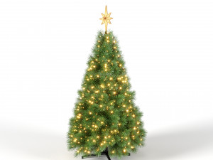 christmas tree with animated lights - set 2 3D 모델