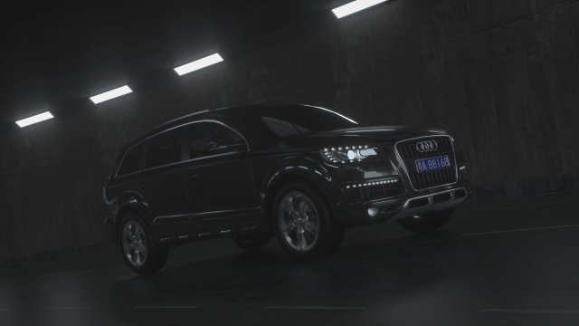suv q7 modeling and rendering 3D Model .c4d .max .obj .3ds .fbx .stl .blend 