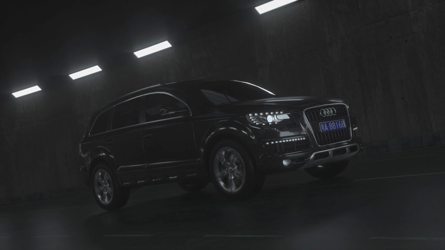 suv q7 modeling and rendering 3D Model .c4d .max .obj .3ds .fbx .stl .blend 