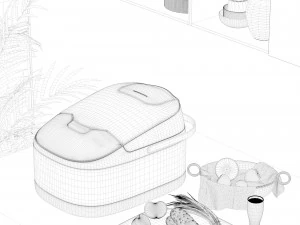 photographic rendering of rice cooker 3D Model