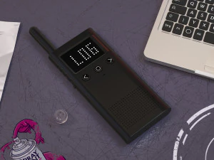 对讲机建模和渲染 3D 模型