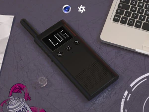 walkie-talkie modeling and rendering 3D Model