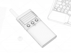 walkie-talkie modeling and rendering 3D Model