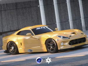 silicon snake roadster modeling and rendering 3D Модель