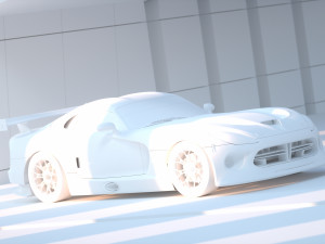 silicon snake roadster modeling and rendering 3D Модель
