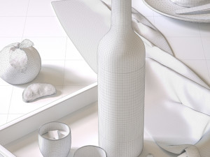 red wine modeling and rendering 3D Model