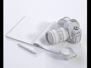 eos camera modeling and rendering 3D Model