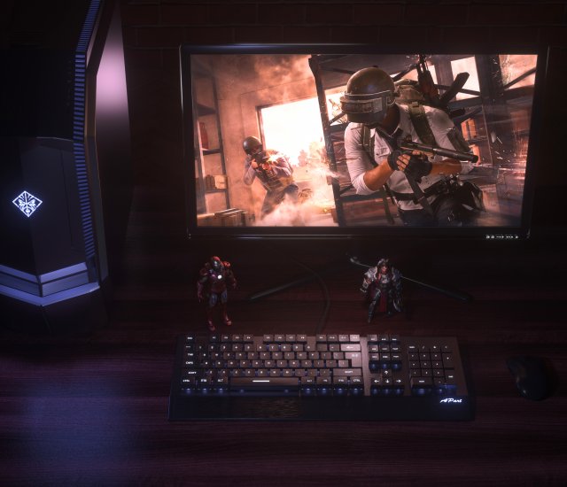 keyboard modeling and dark style rendering 3D Model .c4d .max .obj .3ds .fbx .stl .blend 