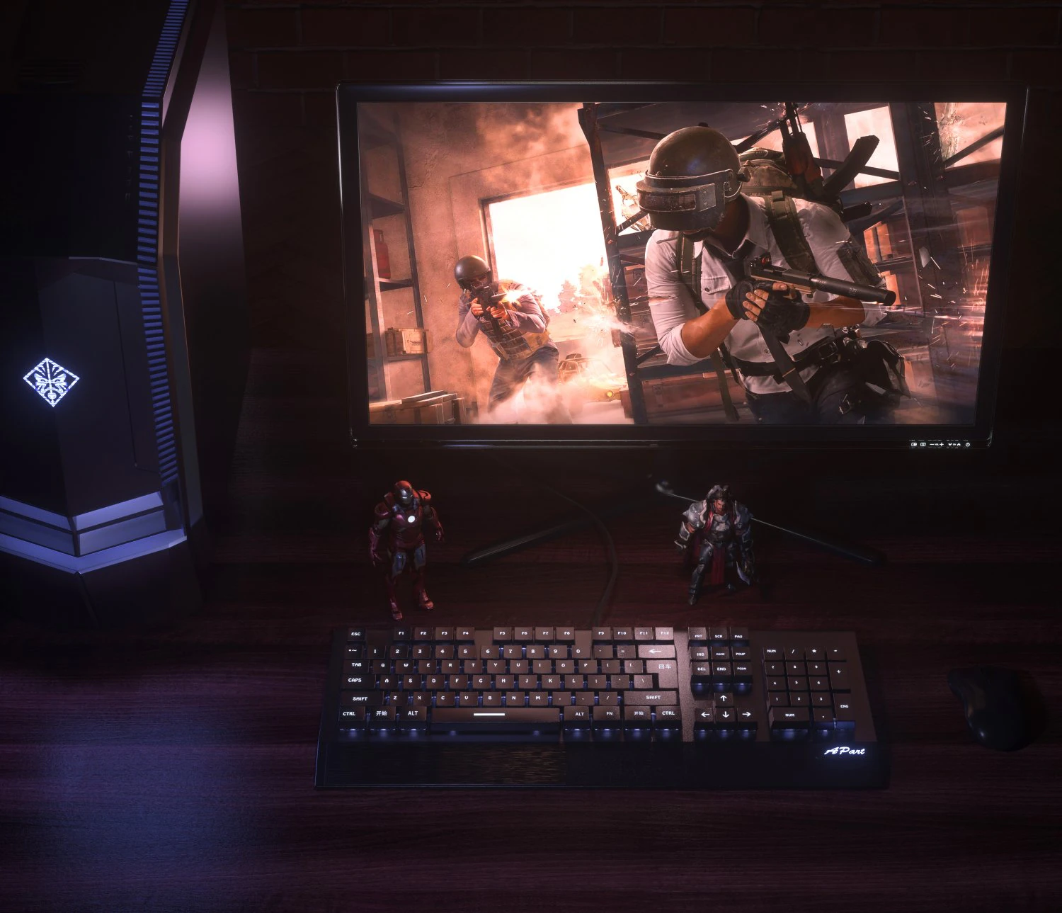 keyboard modeling and dark style rendering 3D Model .c4d .max .obj .3ds .fbx .stl .blend