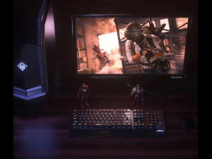 modelowanie klawiatury i renderowanie w ciemnym stylu Model 3D