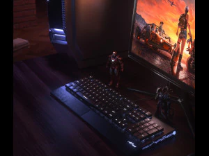 keyboard modeling and dark style rendering 3D Model