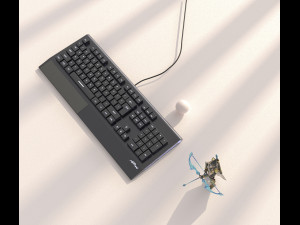 keyboard modeling and rendering 3D मॉडल
