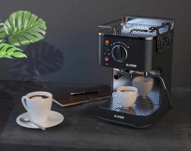 modeling and rendering of coffee machine Model 3D .c4d .max .obj .3ds .fbx .stl .blend 