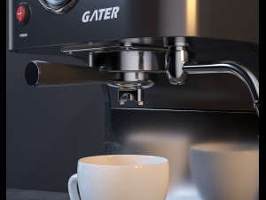 modeling and rendering of coffee machine Model 3D
