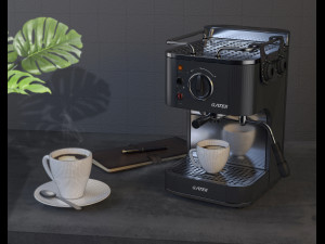 modeling and rendering of coffee machine Model 3D