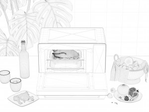 oven ing and rendering 3D Model